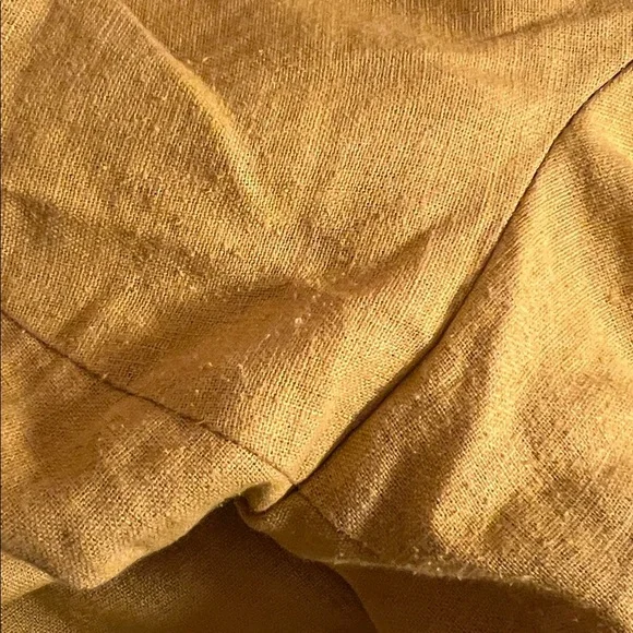 Boden Mustard Tie-Waist Cotton and Linen Pants - Picture 7 of 7